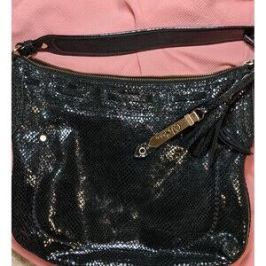 Cole Haan B27573 ✨MARABELLE PRINT Medium Sized HOBO Black✨  EUC